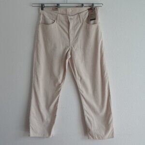 Levi's Corduroy Pants Jeans Women's Size 33x31 Ivory Cords Baggy Straight Leg